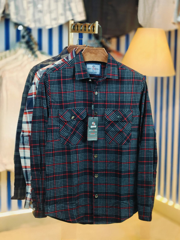 Premium Double Pocket Check Shirt
